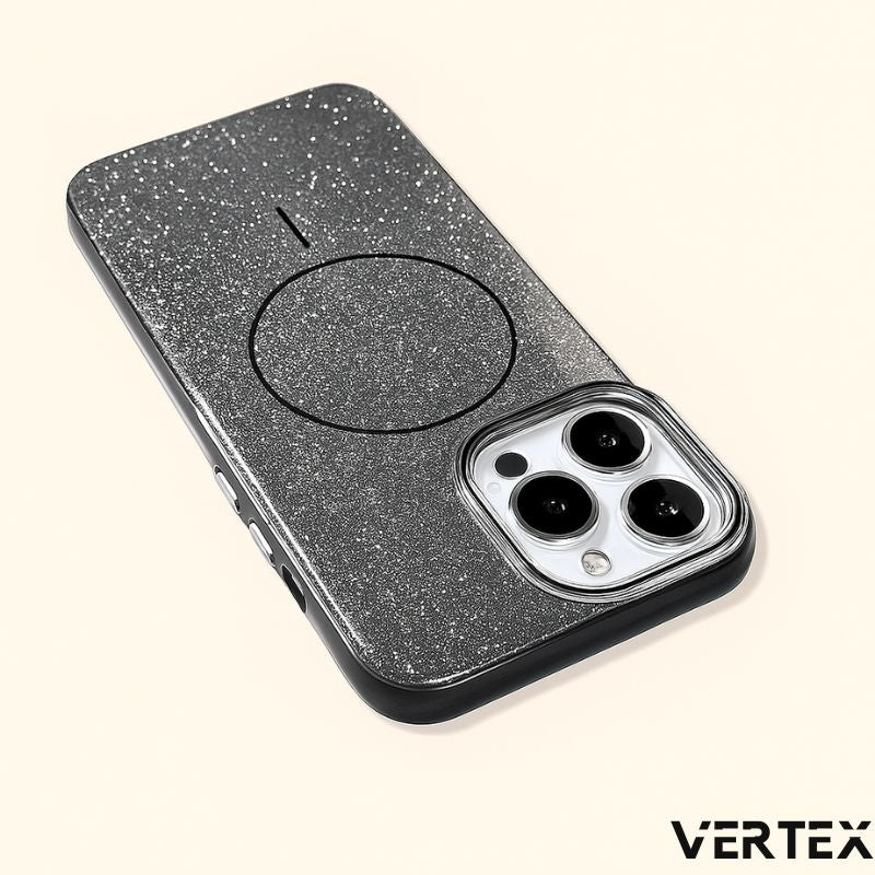 Shiny Starry Magnetic Magsafe Cover For iPhone 17 Air 16e 11 12 13 14 15 16 Pro Max Plus Wireless Charging Sparkling Bling Cases