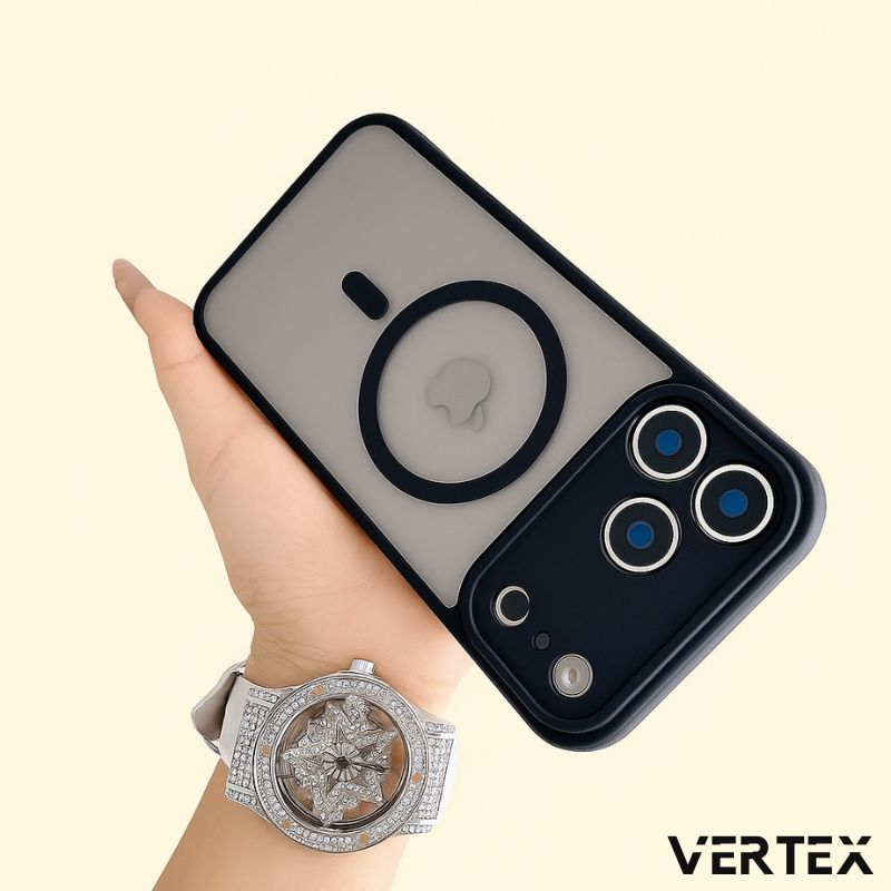 Luxury matte transparent magnetic shockproof cover for iPhone 17 16 15 14 Pro Max Plus Magsafe wireless charging protective case